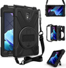 Zestaw D-Pro 360 Armor Strap Case etui pancerne z uchwytem na rękę i paskiem na ramię do Samsung Galaxy Tab Active 5 (X300/X306B) 2024 + szkło ochronne i ładowarka z kablem 
