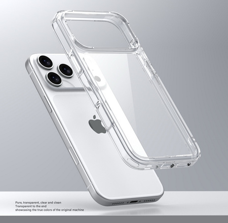 Etui D-Pro Quartz Crystal TPU+PC obudowa hybrydowa wzmacniana do Apple iPhone 17 Pro Max (Przezroczysty)