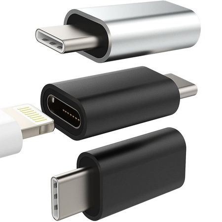 Adapter przejściówka Lightning do USB-C Type-C (Black)