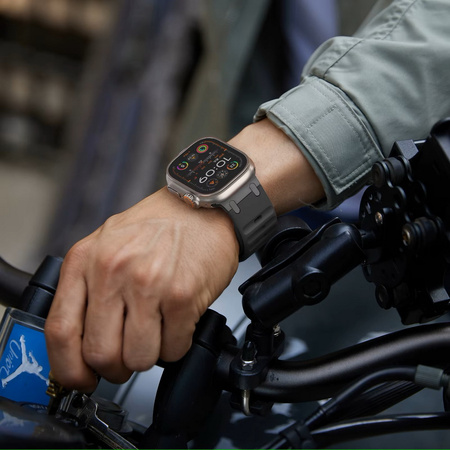 Pasek D-Pro Metro Band opaska sportowa do Apple Watch 4/5/6/7/8/9/10/SE/Ultra 44/45/46/49mm (Szary)
