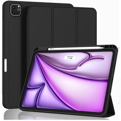 Etui D-Pro Smart Cover Case pokrowiec obudowa z klapką z uchwytem na rysik do Apple iPad Pro 13" 7 Gen. M4 (2024) / 8 Gen. M5 (2025) (Czarny)