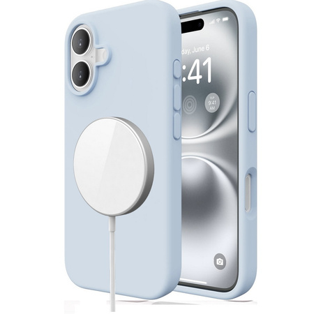 Etui D-Pro Velvet MagSafe Case obudowa magnetyczna z mikrofibrą do iPhone 16 (Niebieski)