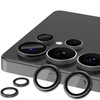 5x Szkło na aparat kamerę szybka ochronna z metalowym ringiem z aplikatorem do Samsung Galaxy S25 Ultra (SM-S938) (Czarny)
