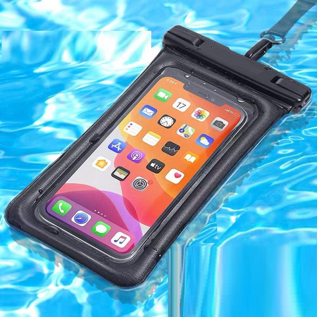 Etui wodoodporne D-Pro Waterproof Case XL saszetka futerał wodoszczelny na telefon do 6.7" (Czarny)