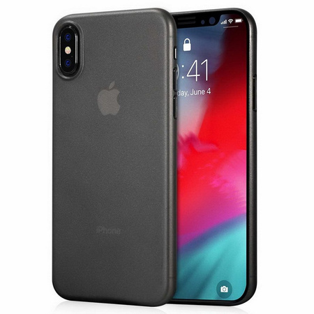 Etui D-Pro Air PP Case 0.4mm ultra cienkie najcieńsze minimalistyczne matowe iPhone XS Max (Czarny)