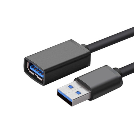 Kabel przedłużacz USB 3.0 M/F 100cm (Czarny)