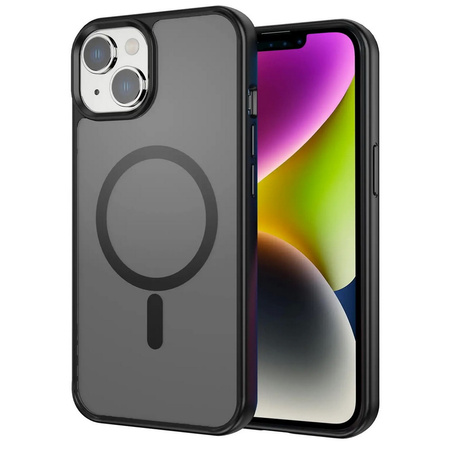 D-Pro Matte Hybrid MagSafe etui magnetyczne iPhone 13/14 (Black)