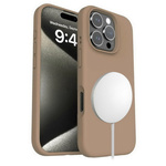 Etui D-Pro Velvet MagSafe Case obudowa magnetyczna z mikrofibrą do iPhone 16 Pro Max (Brązowy)