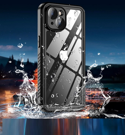 Etui D-Pro 360° Waterproof Case IP68 obudowa wodoodporna wodoszczelna pancerna do iPhone 15 (Czarny)