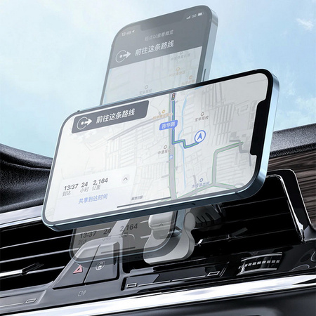 Ładowarka samochodowa 15W bezprzewodowa magnetyczna uchwyt do MagSafe iPhone 12/13/14 (White)