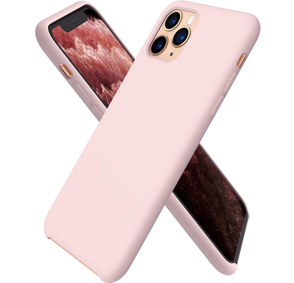 Liquid Silicone Gel Case Etui Obudowa iPhone 11 Pro Max Light Pink