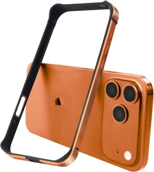 Etui D-Pro Bumper Metal+TPU ramka ochronna aluminium+guma do Apple iPhone 17 Pro (Cosmic Orange / Pomarańczowy)