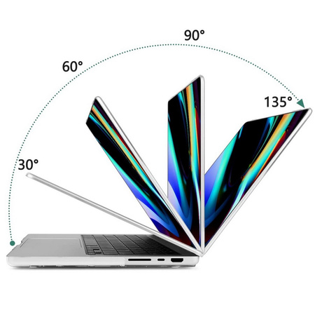 Etui Hard Case obudowa do Apple MacBook Pro 14 M1 A2442 (2021) / M2 A2779 (2023) / M3 A2918/A2992 (2023) / M4 A3112/A3185/A3401 (2024) (Przezroczysty Połysk)
