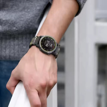Pasek D-Pro QuickFit EasyFit opaska sportowa nylonowa do zegarków Garmin 26mm Fenix Tactic Enduro (Czarny)