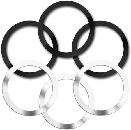 NOX MagSafe Metal Ring Blaszka naklejka podkładka magnetyczna do MagSafe iPhone (Silver)