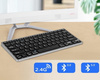 Klawiatura bezprzewodowa Bluetooth 3.0 / 5.0 / 2.4G USB do komputera PC Macbook iMac iPad Windows Android Smart TV (Space Gray / Szary)