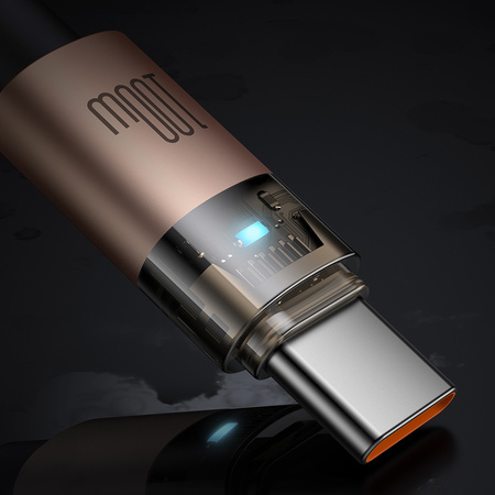 Kabel Mcdodo przewód USB-C do USB-C Type-C do szybkiego ładowania PD 100W nylonowy oplot 120cm 1.2m (Czarny/Złoty)