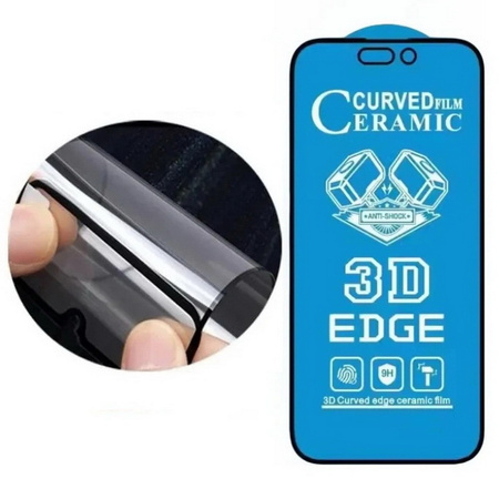 Szkło hybrydowe XHD 3D Edge Ceramic Film folia ceramiczna niepękająca na ekran do iPhone 13/13 Pro/14/16e (Clear)