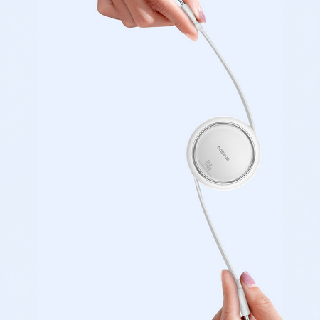 Kabel zwijany Baseus Free2Draw E-mark Type-C USB-C PD QC 100W 1M (Biały)