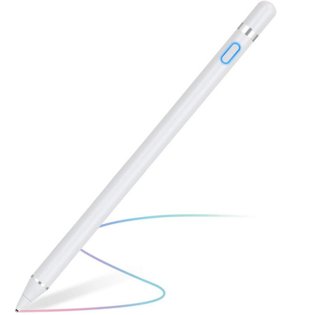 Rysik D-Pro Stylus Pen Active Pencil S7 aktywny pojemnościowy uniwersalny do ekranów dotykowych tablet telefon iOS Android Windows (Biały)