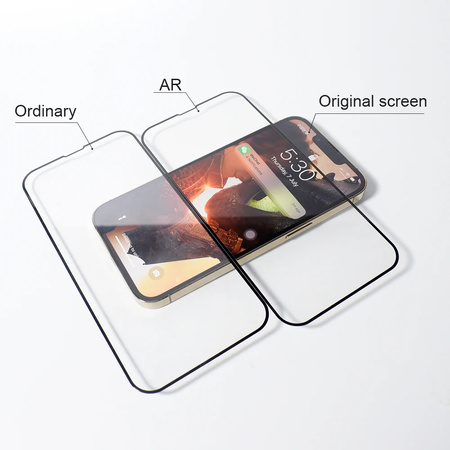 Szkło hartowane XHD AR Anti Reflective Glass szybka anty-refleksyjna przeciwodblaskowa do Apple iPhone 16 Pro/17 (Clear / Black Frame)