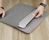 Torba D-Pro Matte Sleeve etui futerał pokrowiec miękki zamszowy Sleeve + etui na ładowarkę do laptopa Dell HP Lenovo Apple MacBook 13-14" (Różowy)
