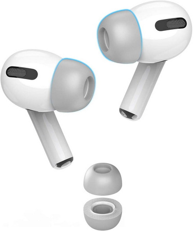 Memory Foam pianki z pamięcią końcówki do AirPods Pro 1/2 rozmiar M (2 szt.) (Gray)