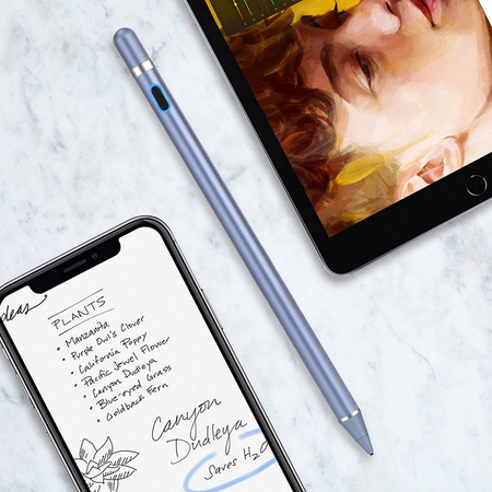 Rysik D-Pro Stylus Pen Active Pencil S7 aktywny pojemnościowy uniwersalny do ekranów dotykowych tablet telefon iOS Android Windows (Niebieski)