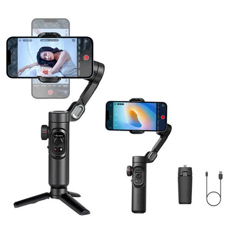 Gimbal Aochuan Smart XE Stabilizator 3-osiowy ręczny do smartfona ze statywem tripod selfie stick to telefonu (Czarny)