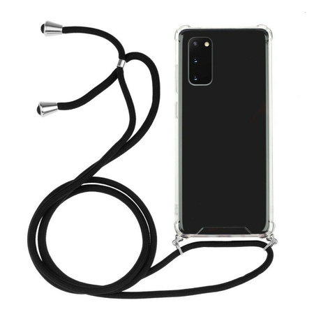Etui D-Pro Crossbody TPU na sznurku z paskiem na ramię do Samsung Galaxy S21 FE (Czarny)