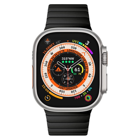 Pasek bransoleta stalowa Steel Link do Apple Watch 4/5/6/7/8/9/10/11/SE/Ultra 1/2/3 44/45/46/49mm (Czarny)