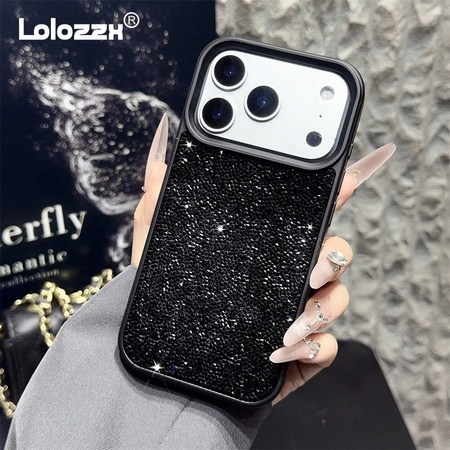 D-Pro Crystal Sparkle etui hybrydowe błyszczące z kryształkami do Apple iPhone 17 Pro (Złoty)