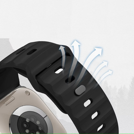 Pasek D-Pro Metro Band opaska sportowa do Apple Watch 4/5/6/7/8/9/10/SE/Ultra 44/45/46/49mm (Czarny)