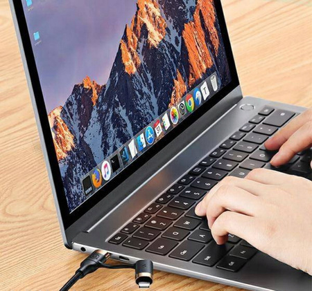 Usams Kabel 4w1 USB-A/USB-C do USB-C/Lightning (Black)
