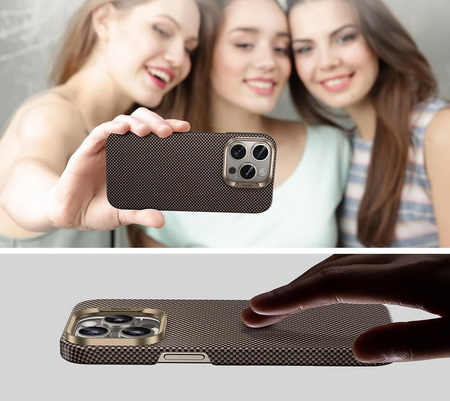 Etui Benks Armor Tint Kevlar® Aramid Fiber 1000D MagSafe obudowa magnetyczna mocna ultra cienka do Apple iPhone 16 Pro (Dawn Light Gold - Złoty)