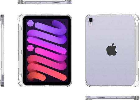 Etui D-Pro TPU Case pokrowiec obudowa z miejscem na rysik do Apple iPad Mini 6/7 (2021/2024) (Przezroczysty)