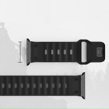 Pasek D-Pro Metro Band opaska sportowa do Apple Watch 4/5/6/7/8/9/10/11/SE/Ultra 1/2/3 44/45/46/49mm (Szary)