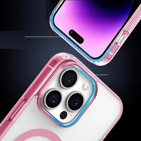 Etui D-Pro Clear Matte Hybrid MagSafe Case obudowa magnetyczna do iPhone 16 (Różowa)