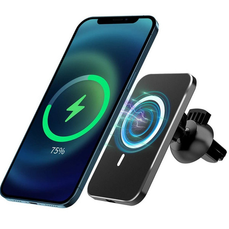 Ładowarka samochodowa indukcyjna bezprzewodowa magnetyczna uchwyt MagSafe do Apple iPhone 12 13 14 15 16 17  Plus/Pro/Pro Max