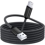 Kabel nylonowy USB do Micro USB wzmacniany przewód długi 500cm (Czarny)