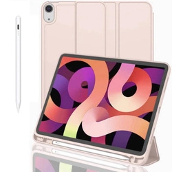Etui D-Pro Smart Cover Case pokrowiec obudowa z klapką + rysik Stylus Pen Pencil 2 Gen. do iPad Pro 10 Gen. (2022) / 11 Gen. (2025) (Różowy)