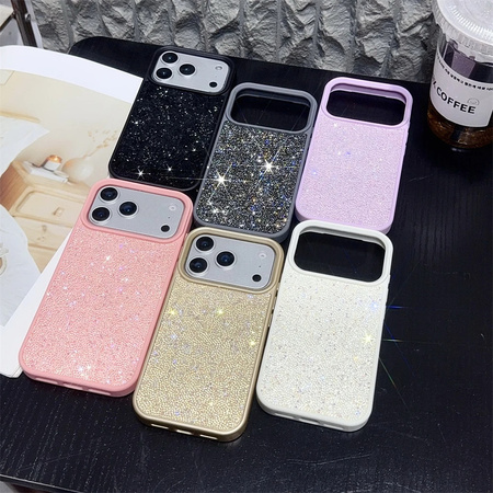 D-Pro Crystal Sparkle etui hybrydowe błyszczące z kryształkami do Apple iPhone 17 Pro (Czarny)