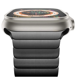 Pasek bransoleta stalowa Steel Link do Apple Watch 4/5/6/7/8/9/10/11/SE/Ultra 1/2/3 44/45/46/49mm (Czarny)