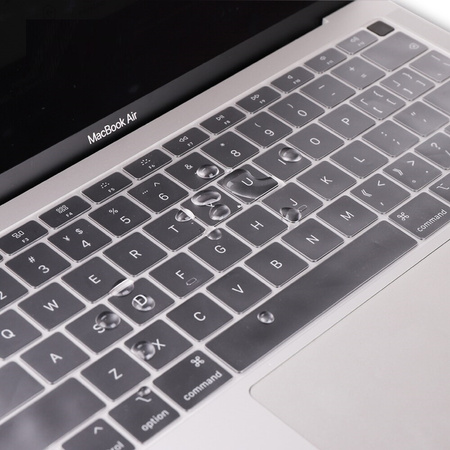 Osłona silikonowa nakładka na klawiaturę do MacBook Pro 14/Pro 16 M1/M2/M3/M4 / Air 13/Air 15 M2/M3/M4 (EU) (Przezroczysty)
