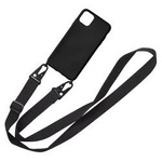 Etui D-Pro Crossbody XL obudowa pasek smycz zawieszka na ramię szyję iPhone XS Max (Czarny)