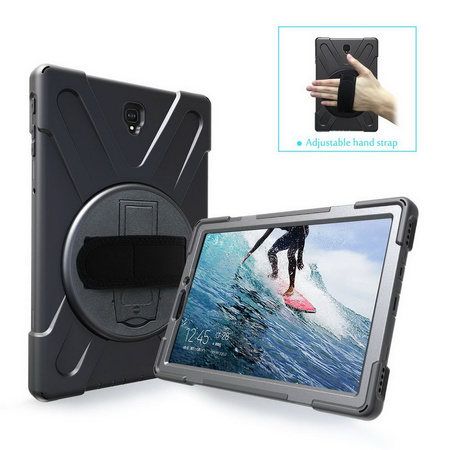 D-Pro 360 Armor Strap Case etui pancerne z uchwytem na rękę i paskiem na ramię Samsung Galaxy Tab S4 10.5 (T830/T835/T837) 2018