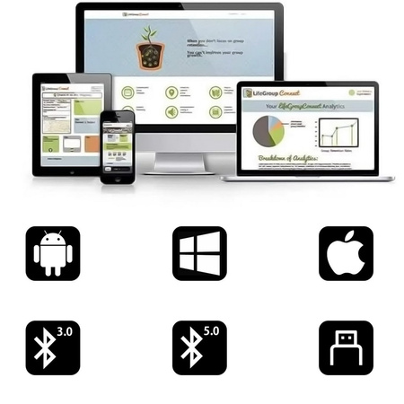 Klawiatura bezprzewodowa Bluetooth 3.0 / 5.0 / 2.4G USB do komputera PC Macbook iMac iPad Windows Android Smart TV (Space Gray / Szary)