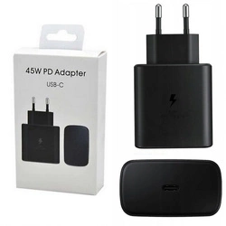 Ładowarka sieciowa zasilacz adapter USB-C Typ-C 45W PD uniwersalny do szybkiego ładowania (Czarny)