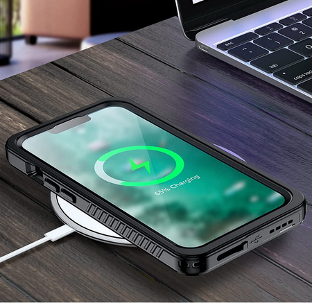 Etui D-Pro 360° Waterproof Case IP68 obudowa wodoodporna wodoszczelna pancerna do iPhone 14 Pro Max (Czarny)