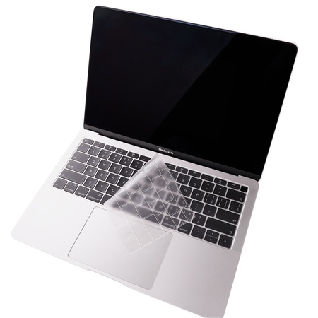 Osłona silikonowa nakładka na klawiaturę do MacBook Pro 14/Pro 16 M1/M2/M3/M4 / Air 13/Air 15 M2/M3/M4 (EU) (Przezroczysty)